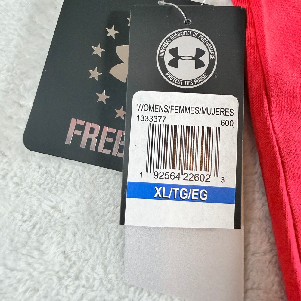 Under Armour Womens Freedom USA Stars Logo Racerback Tank Top Red XL - Picture 6 of 6